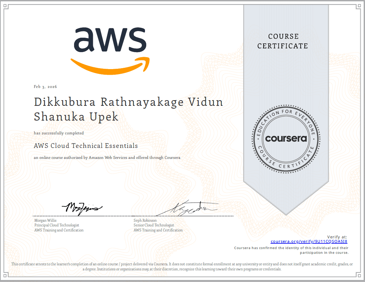 AWS Cloud Essentials - Coursera
